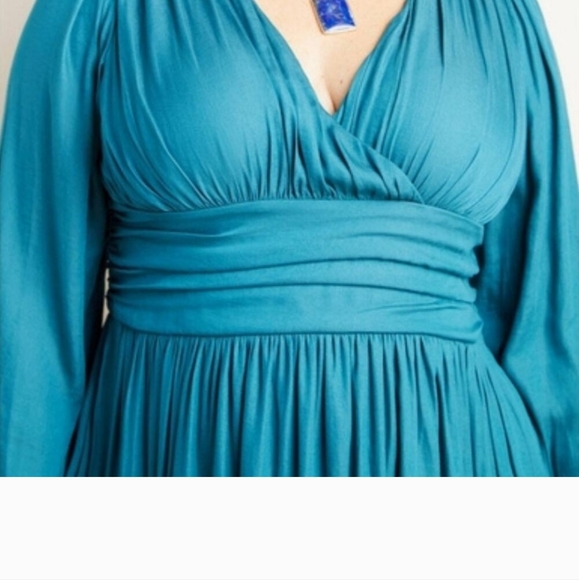 Anthropologie Gwendolyn Maxi Dress Hi Low Surplice Neckline Plus Size 16W - Picture 13 of 13